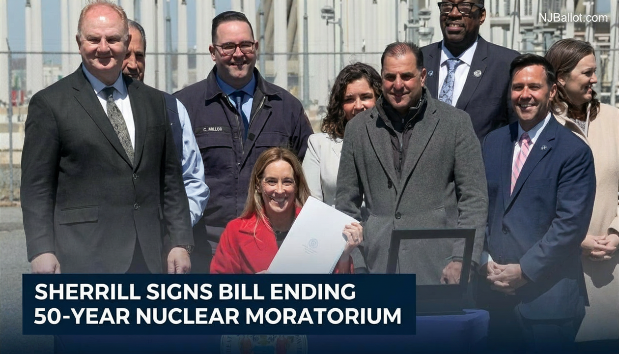 Sherrill Signs Bill Ending 50-Year Nuclear Moratorium, Launches Task Force at Salem Plant