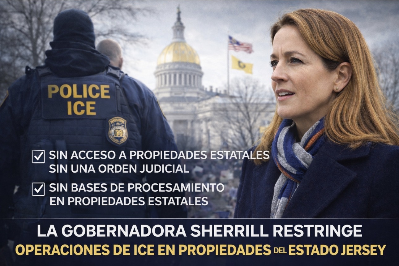 La gobernadora Mikie Sherrill restringe las operaciones de ICE en propiedades del estado de Nueva Jersey