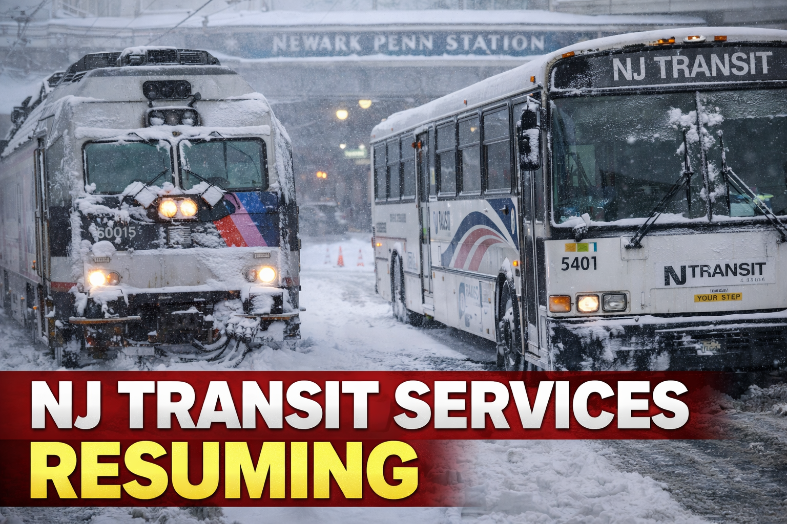 NJ Transit Prepares to Restart Services Tuesday After Blizzard Shutdown