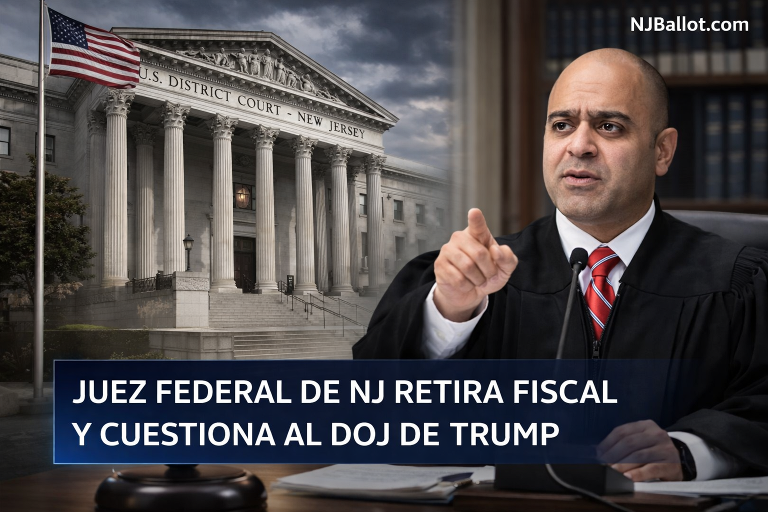 Juez Federal de NJ Estalla en Corte, Dice que el DOJ de Trump ‘Perdió la Confianza’ mientras Fiscal es Retirado