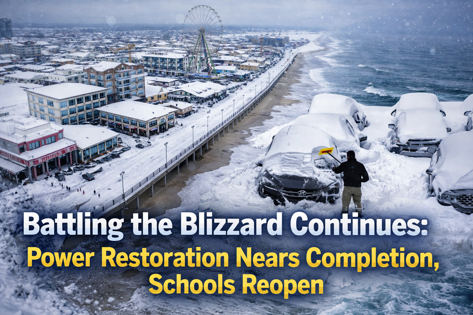 Battling the Blizzard Continues: Power Restoration Nears Completion, Schools Reopen
