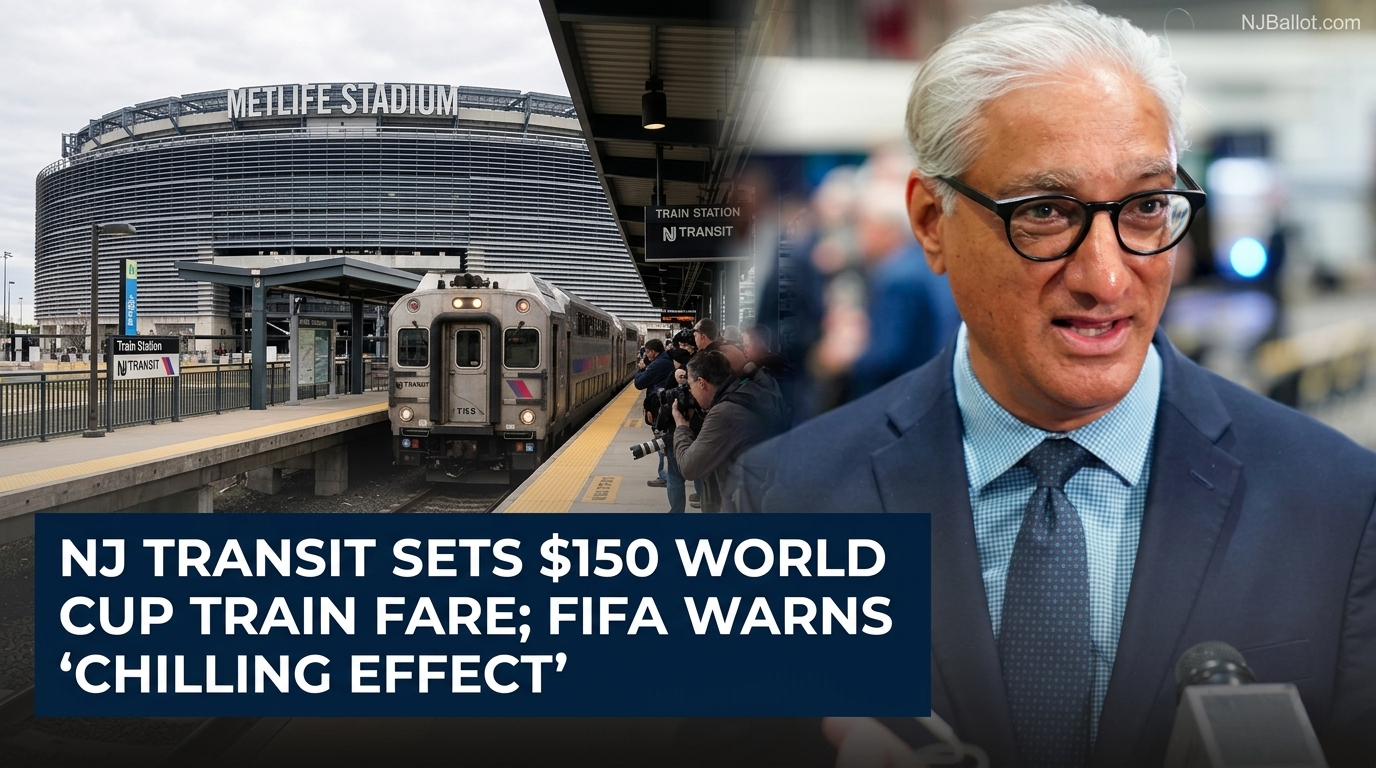 NJ Transit Sets $150 World Cup Train Fare; FIFA Warns ‘Chilling Effect’